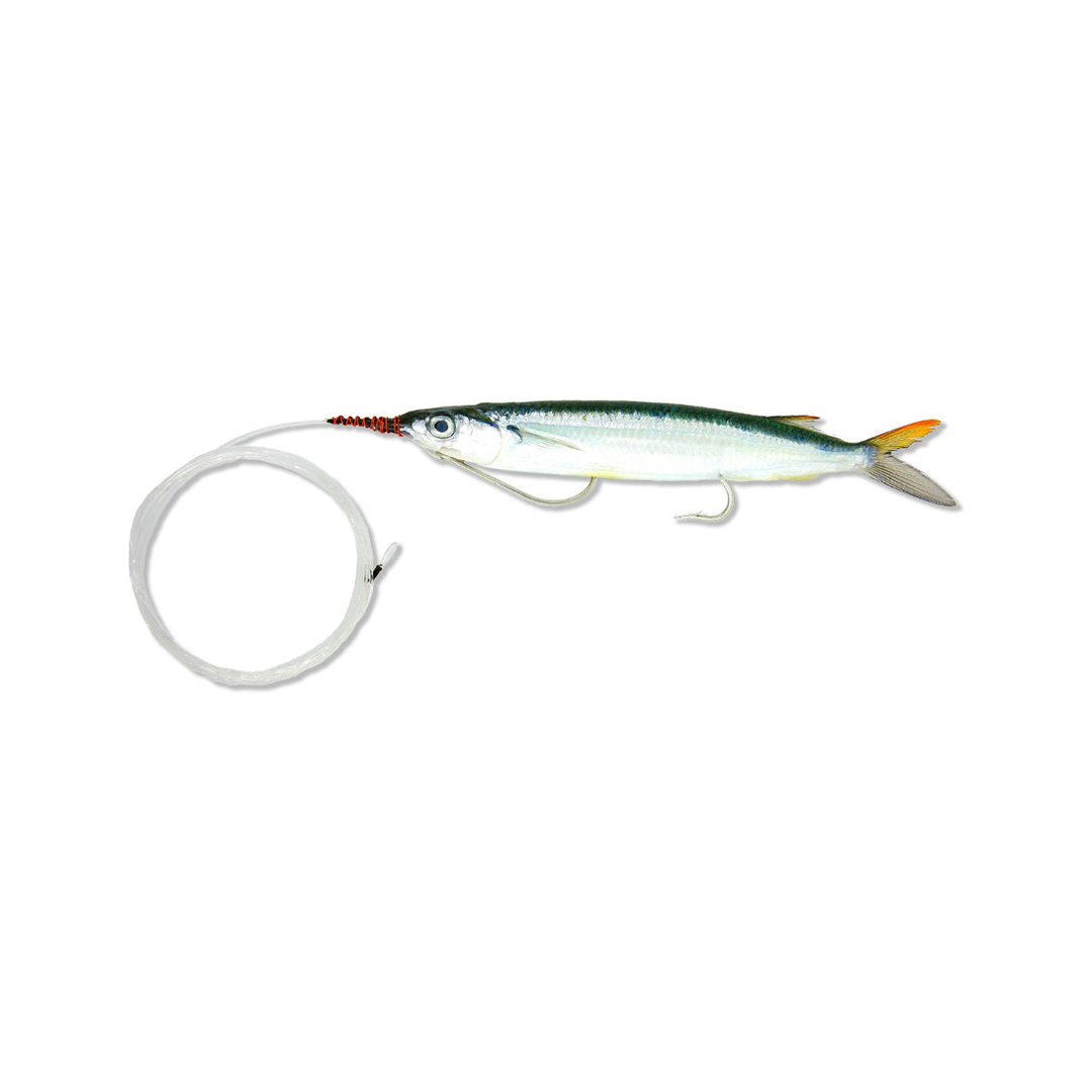 Medium Rigged Double-Hook Ballyhoo with Monofilament Leader
