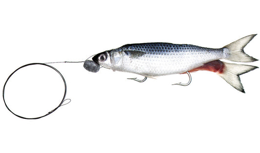 Trollers Double-Hook Silver Mullet with Wire Leader